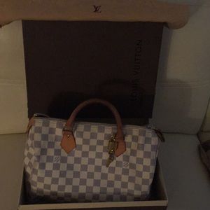 Louis Vuitton damier white checker speedy
